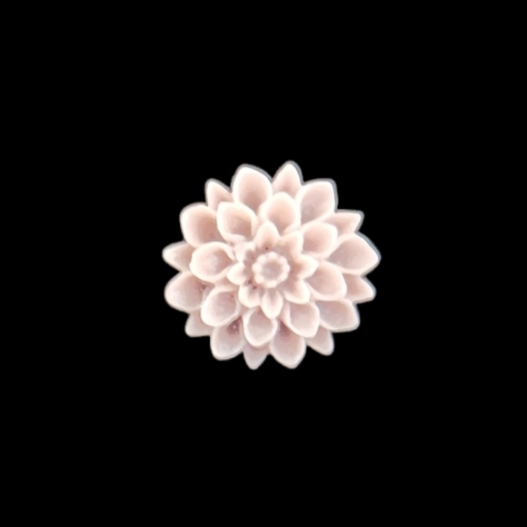 Earrings resin flower stud textured dusty purple - Picture 2 of 4